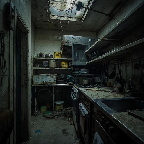 Sprzątanie zaniedbanej kuchni